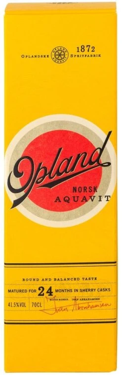 Gammel Opland Aquavit -Famous Liquor Shop liaqgo gammel opland aquavit gift box front