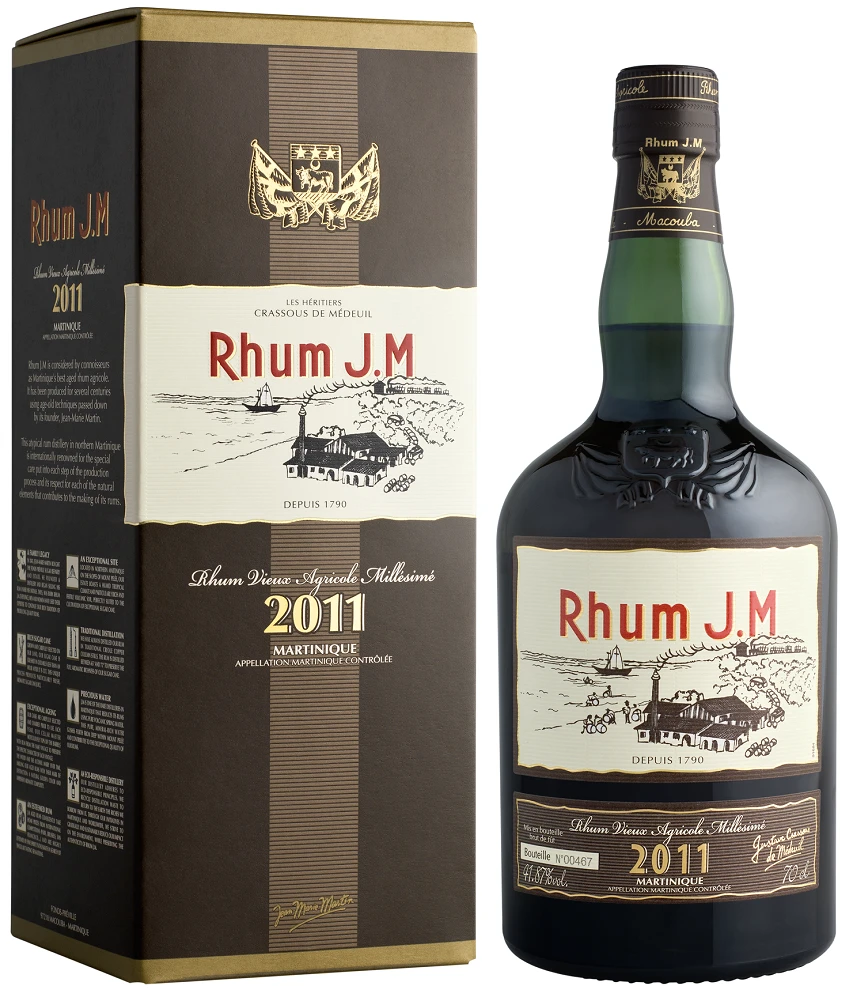 Rhum J.M Vintage 2011 Rhum Agricole